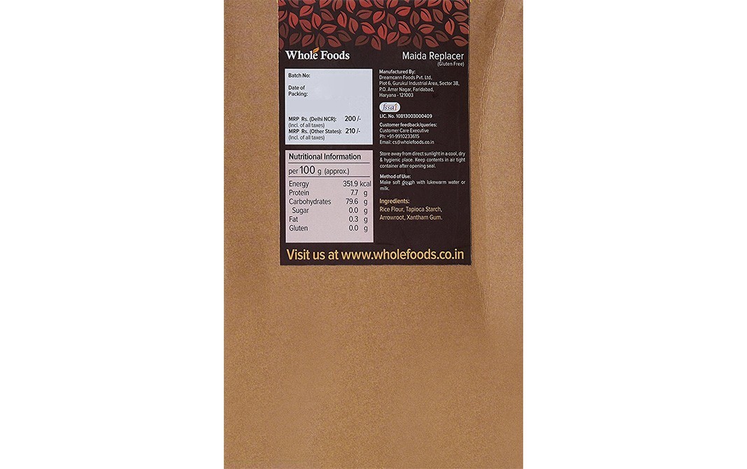 Whole Foods Maida Replacer, Speciality Flour Mix   Box  1 kilogram
